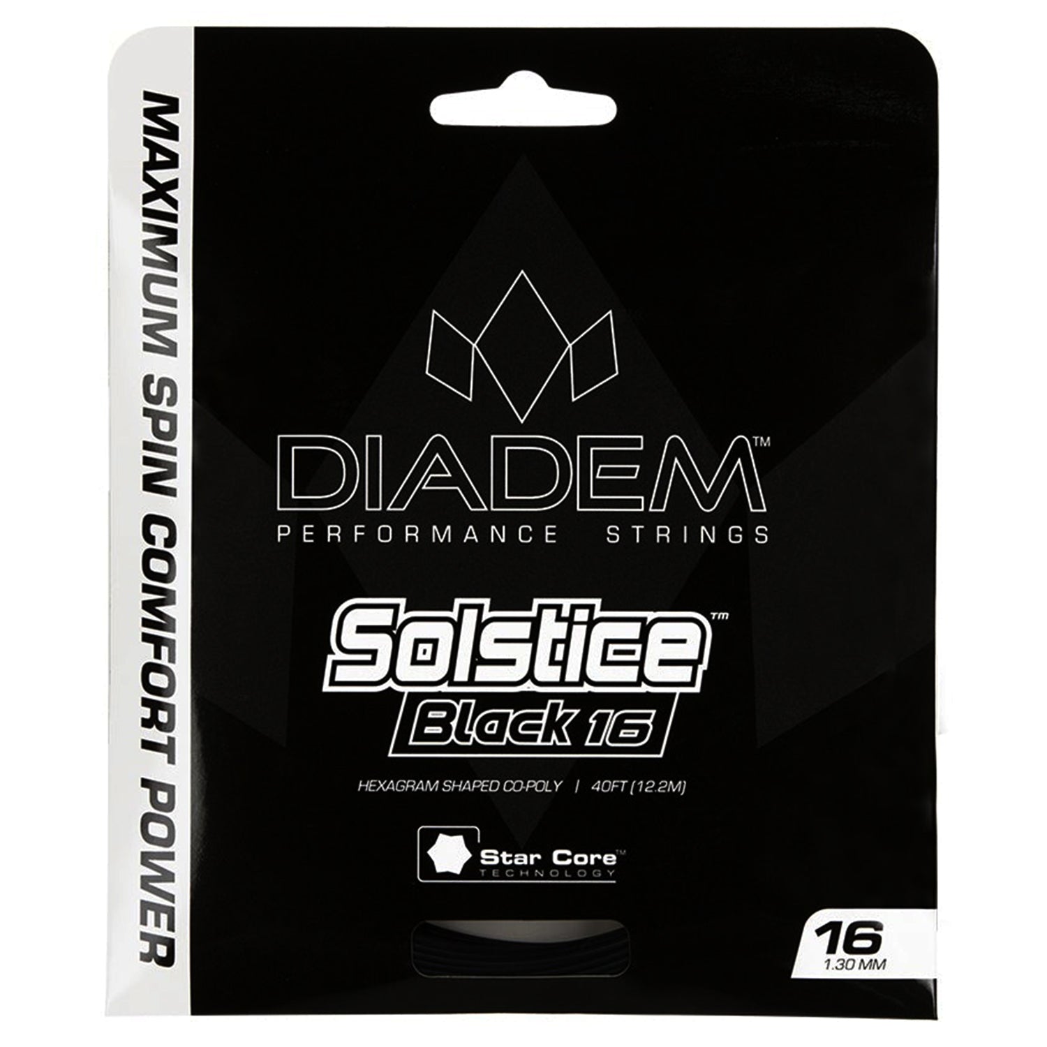 Diadem Solstice Black Tennis Racquet String, set 40ft/12.2m –