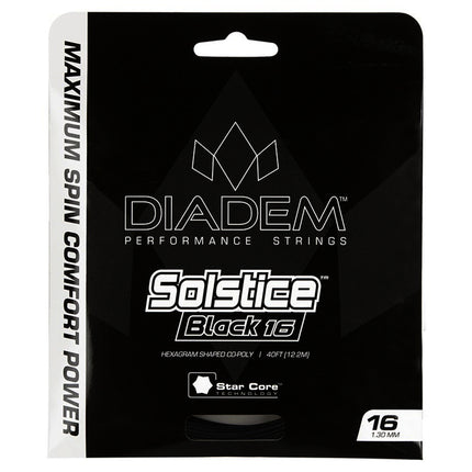 Diadem Solstice Black Tennis Racquet String, set 40ft/12.2m