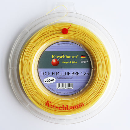 Kirschbaum Touch Multifibre tennis racquet string, Reel 660ft, 200m natural color, co-polyamide