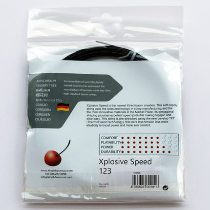 Kirschbaum Xplosive Speed tennis racquet string, set 40ft/12.2m co-polyester.