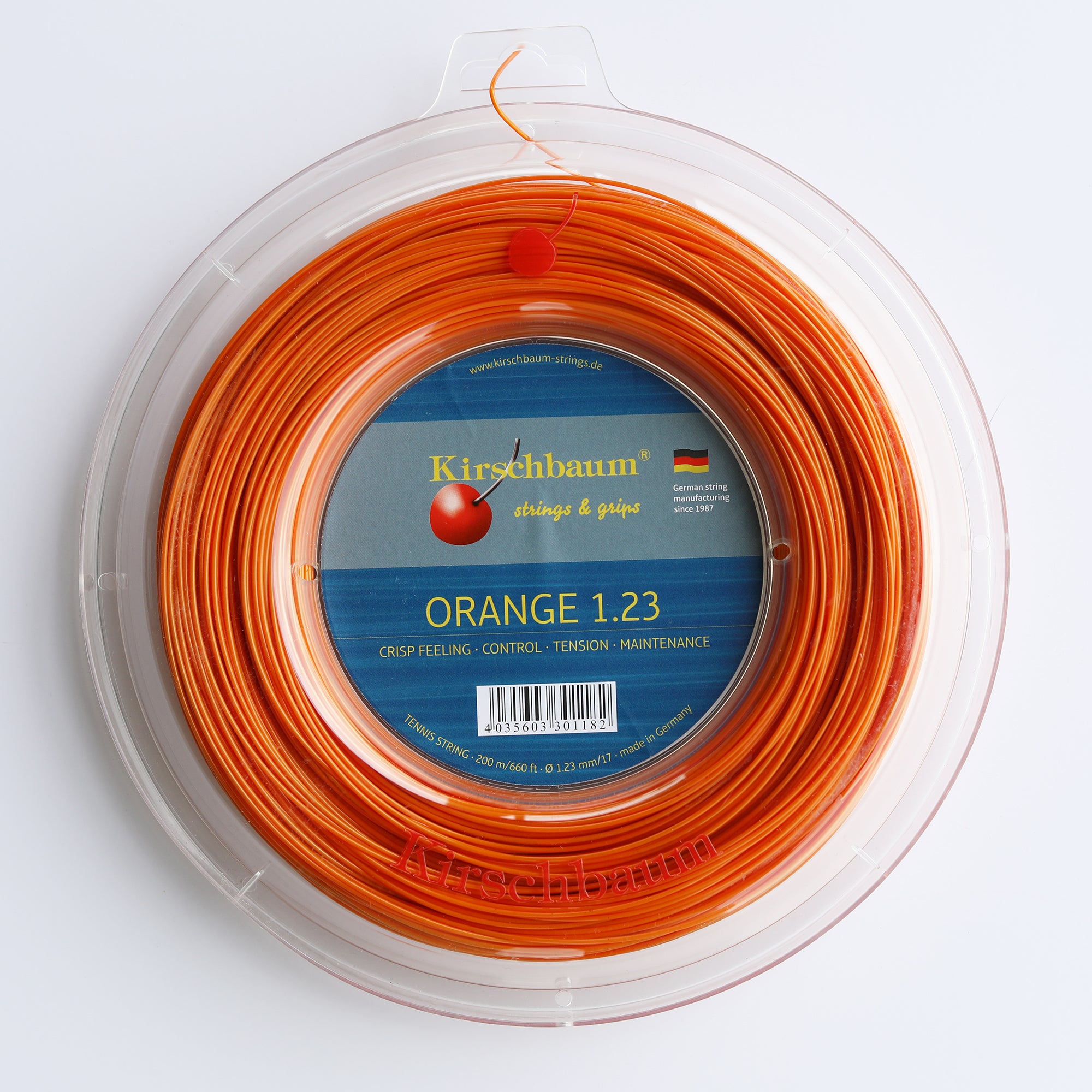Kirschbaum Orange Tennis Racquet String, Reel 660ft (200M) Orange (co- –