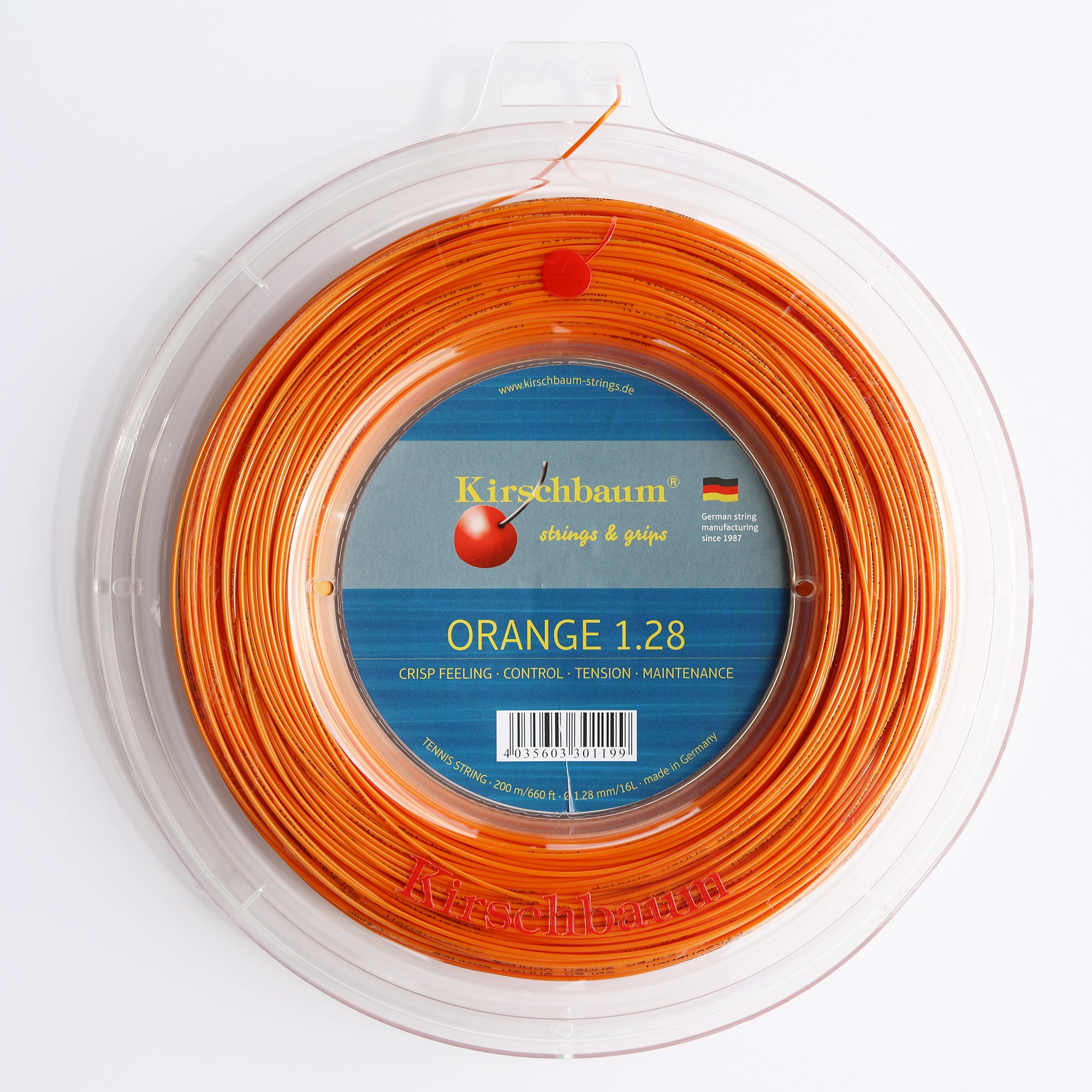 Kirschbaum Orange Tennis Racquet String, Reel 660ft (200M) Orange