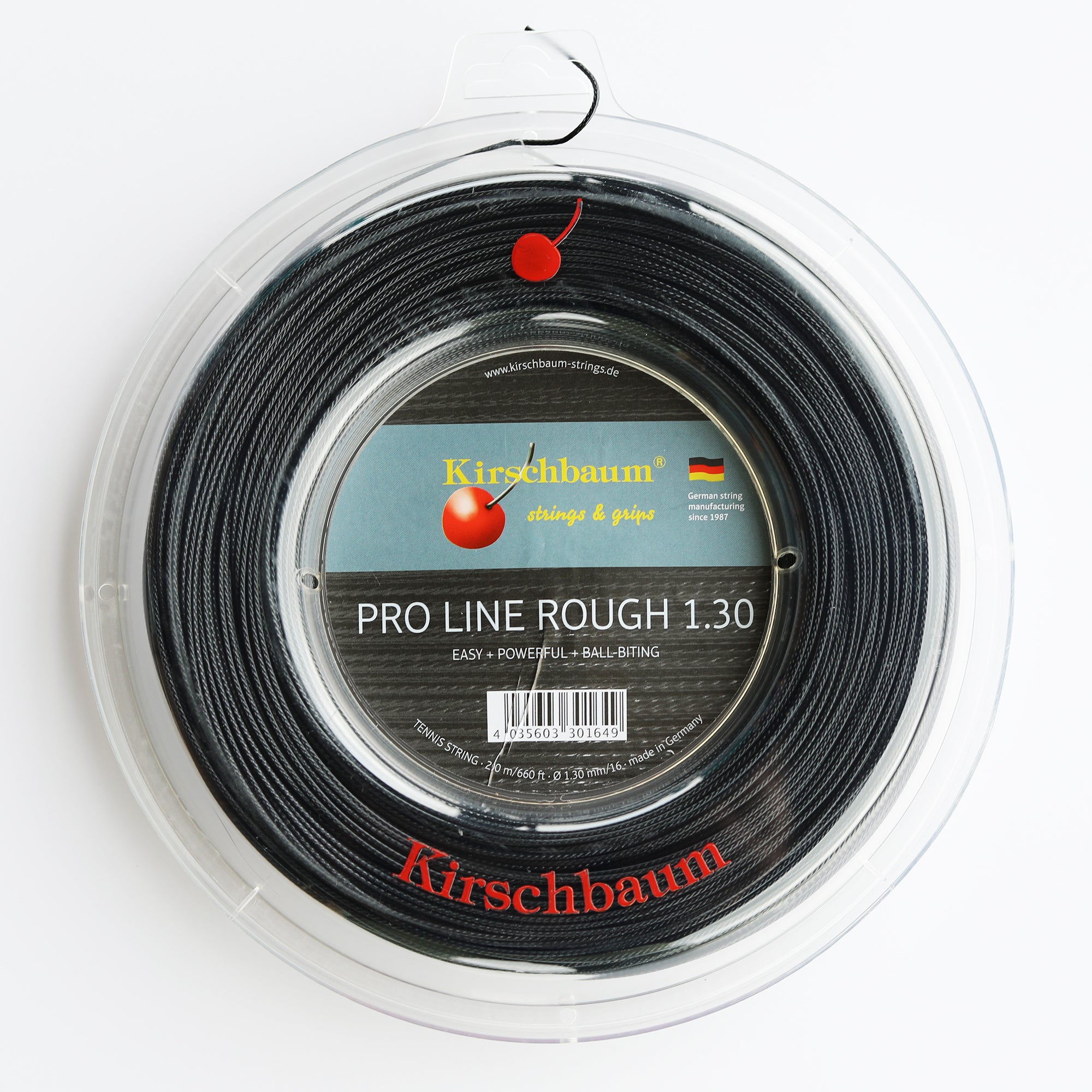 Kirschbaum Pro Line Rough Tennis Racquet String, Reel 660ft/200m (co-p –